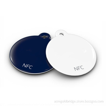 Ntag203 Nfc Epoxy Keyfob with Qr Code and Uid